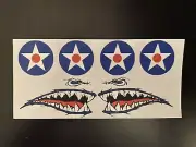 Cox .049 P-40 Warhawk Airplane Blue Sticker Set (Reproduction)