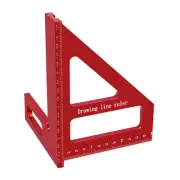 Carpenter Square Aluminum Miter Triangle Ruler Precision Hole Scriber3981
