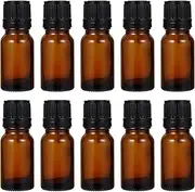 FRCOLOR Spray Bottle Glass 24Pcs Essential Oil Bottles Refillable Amber Glass Bottles Travel Container Small Makeup Aromatherapy Sub Bottles 10ML Amber Glass Bottle