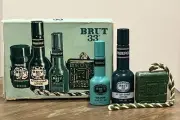 VTG FABERGE BRUT 33 After Shave Lotion, Cologne, Soap On Rope W/Box Set Read