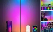 Corner Floor Lamp - Smart RGB LED Corner Lamp with App and Remote Control, 16