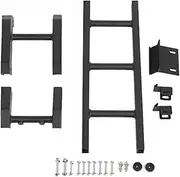 Car Rear Door Tailgate Climbing Ladder Protective Frames Compatible for Suzuki Jimny 2019 2020 2021 2022 2023 Up Aluminum Alloy Accessories(Black a)