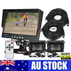 7" Monitor 12v 24v 4PIN 2 Sony CCD Color Rear View Reversing Camera 2x 20m Truck