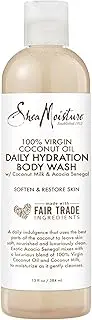 SheaMoisture Daily Hydration Body Wash 100% Virgin Coconut Oil Cleanser for All Skin Types Skin Care to Soften & Restore Skin 13 oz