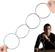 Chinese Linking Rings - Magician Accessories for Party Show Magic,Multifunctional Educational Linking Ring Magic Gimmicks Magic Tricks Stage Illusions for Street Magic Borato