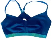NWT⭐️BEYOND YOGA⭐️MEDIUM⭐️ SPACEDYE SHINE ON BRA⭐️BLUE GEM⭐️IRIDESCENT TRIM $72