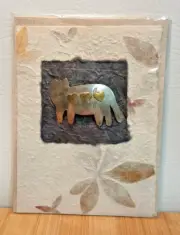 Vintage Cat Gadao Cave Designs Mailable Card Pin Brooch Hand-Made Mulberry Paper