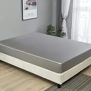 Solid Fitted Sheet - Deep Pocket Satin Silk Bed Sheet, Breathable Soft and Comfortable - Wrinkle, Fade, Stain and Abrasion Resistant (Gray, Singe)
