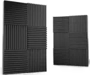 12 Pack Acoustic Panels 1 X 12 X 12 Inches – Acoustic Foam - Studio Foam Wedg...