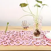 Kitchen Decoration Placemats, Rectangle Felt Table Runner with 7 Colors Table Mats for Home Decor - 40 X 11 inches (Pink)