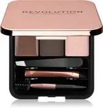 Makeup Revolution Sculpt Kit for perfect eyebrows dark color 2.2 g