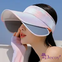 在飛比找PChome24h購物優惠-【Decoy】彩虹少女＊漸層伸縮帽沿防曬遮陽帽