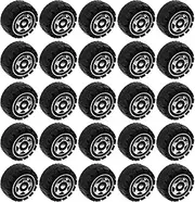 Totority DIY Kids Car Assemble Wheels 50pcs Craft Car Wheels Multi-Function Toy Car Wheels Sturdy Material Kids Small Wheels Rc Car Wheels for Toddlers Black