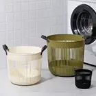 Double Handle Dirty Clothes Basket Plastic Sundries Storage Basket Living Room