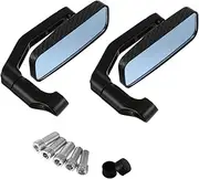 Mikinona 2pcs Rearview Mirror Handlebar Side Mirror Bike Rear View Mirror Motorcycle Mirror Aluminum Side Mirror Motorcycle Rear View Mirror Bike Rear Mirror Abs