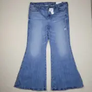 American Eagle Jeans Women’s Size 20 Blue Festival Flare Next Level Stretch