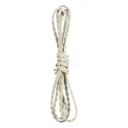 Flat Braided Leather Cord 5mm 1m Cream White Craft Strip for Jewelry 3.3ft
