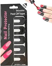 Nail Polish Protector,Soft Elastic U-Shape Nail Guards for Polish | Nail Tape for Fingers, Peel Off Nail Stickers, Spill Proof Stickers, Hand Supplies for Girls, Adults