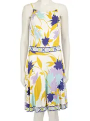 Floral Pattern Knee-Length Dress