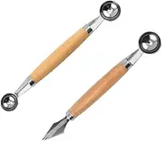 Alipis 2pcs Melon Scooper Melon Baller Fruit Scooper Household Tool Stainless Steel Fruit Spoon