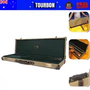 Tourbon Shotgun Box Gun Safe Hard Case Break Down Barrel Storage Canvas Leather