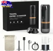 Portable Espresso Maker Rechargeable Travel Coffee Machine Capsules Ground