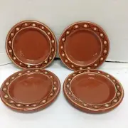 4 Pottery Barn Agave Small Serving Appetizer Bread Terra Cotta Fiesta 5.5" Plate