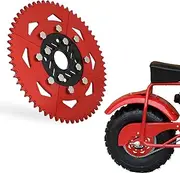 CHANGCHENG 420 Chain 60T Split Sprocket 7075 Aluminum Universal for Coleman CT200U BT200X 212cc 196cc 6.5hp 5.5hp Mini Bike & Go Karts Inner Black and Outer Red