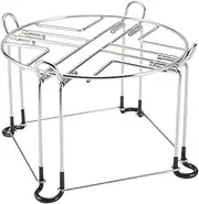 Stand for Water Dispenser - Non-Slip Rubber Feet, Stainless Steel Water Filter Holder | Detachable Metal Rack Replacement 9.65x6.89in Size with Hooks for Most Medium Size Water System Tanks
