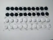 Velcro Brand Hook & Loop Self Adhesive Coins Circles 1/2 .5" 10 Sets Black White