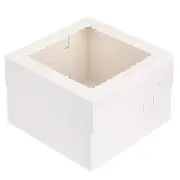 15Pcs Cake Boxes 12x12x8 Inch White Bakery Boxes with Window Cake Containers ...