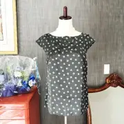 CHANEL Tops blouse Size L Silk Button Coco Mark Jacket