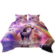 Space Cat on Llama Unicorn Eating Taco Cool Art Coverlet
