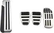CHPGKGVNVT Car Pedals for Nissan Xtrail Rogue T32 Qashqai Sport J11 Kicks for Renault Koleos Kadjar Samsung QM6 Gas Brake Pedal Cover Pedals(4Pcs MT with Rest)