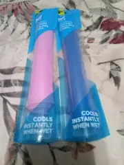 2 Mission Reusable Instant Cooling Towel Pink blue On-the-Go Size 8" x 30"