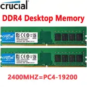 Crucial DDR4 32GB 2X16GB 2400 Mhz PC4-19200 288pins Desktop Memory Dimm Ram