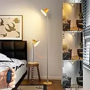 LED Desk Lamp for Home Office, 3 Colors Stepless Dimming Reading Table Light with Rotatable Lights, Super Bright Floor Lamp Height Adjustable Standing Lamps for Office Reading Room