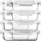 [8-Pack,30 Oz]Glass Meal Prep Containers,Mcirco Glass Food Storage Containers,Ai