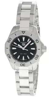 TAG HEUER Aquaracer 30MM QTZ SS Black Dial Women's Watch WBP1410.BA0622