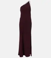 [Vince] Vince One-shoulder crêpe maxi dress AU 12 burgundy