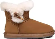 [UGG AUSTRALIAN SHEPHERD] AS Ugg Boots Australian Sheepskin Women Mini Ankle Boots Water- Resistant Tiara