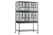 Flyline Double-Double Breeding Bird Cage for Canary Parakeet Cockatiel Lovebird Finch