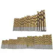 Ozoffer 105 Pieces Titanium Coated Drill Bits Set Workshop High Speed Steel HSS 1-10mm
