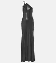 [The Sei] The Sei One-shoulder metallic jersey gown AU 12 black