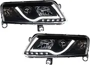Compatible For Audi A6 2005-2008 Style Car Front Lamps Assembly Upgrade High Configure Dual Projector Lens Car Accessories(For 2009-2011 User)