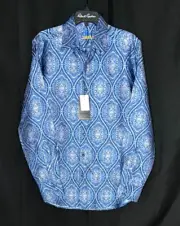 Robert Graham SOVEREIGNTY Blue Iridescent LIMITED EDITION Medium $598 NWT