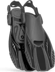 Short Fins |Buckles Open Heel Swim Flippers | Size 36-47 | Adjustable Snorkel Fi