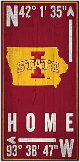 NCAA Iowa State Cyclones Unisex Iowa State Coordinate Sign, Team Color, 6 x 12