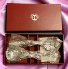 Arthur Court Aluminum Magnolia Flower Serving Set! Large Spoon & Fork Utensils