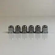 Bass Guitar Fender Style Chrome String Ferrules Dome Top Set of 6